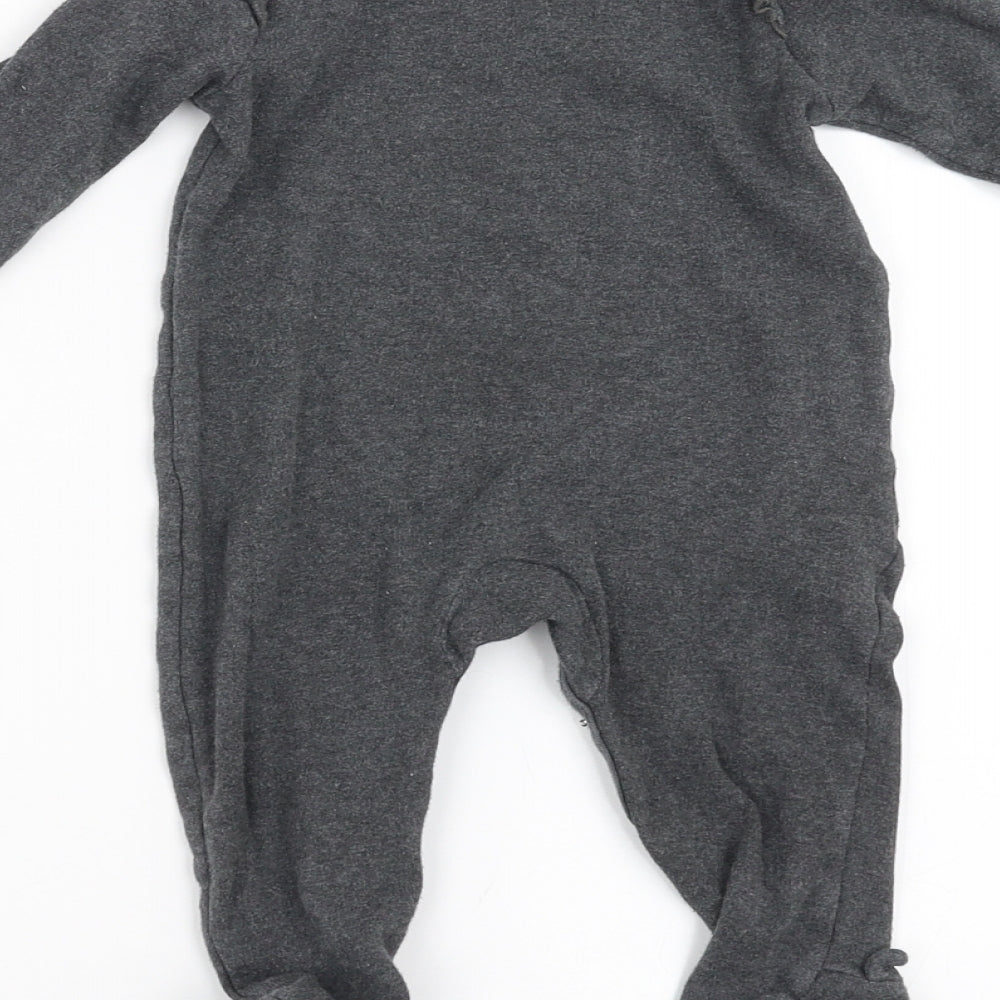Sainsburys  Baby Grey   Babygrow One-Piece Size 6-9 Months  - hug me