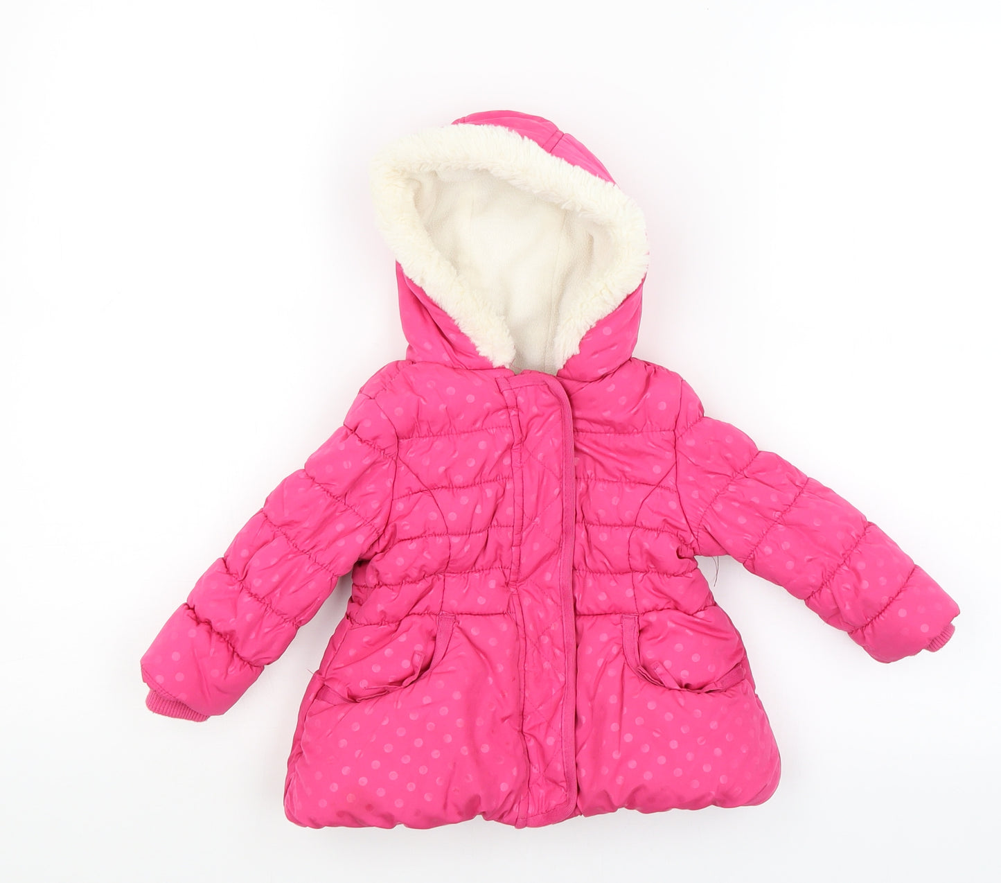 George Baby Pink   Puffer Jacket Coat Size 9-12 Months