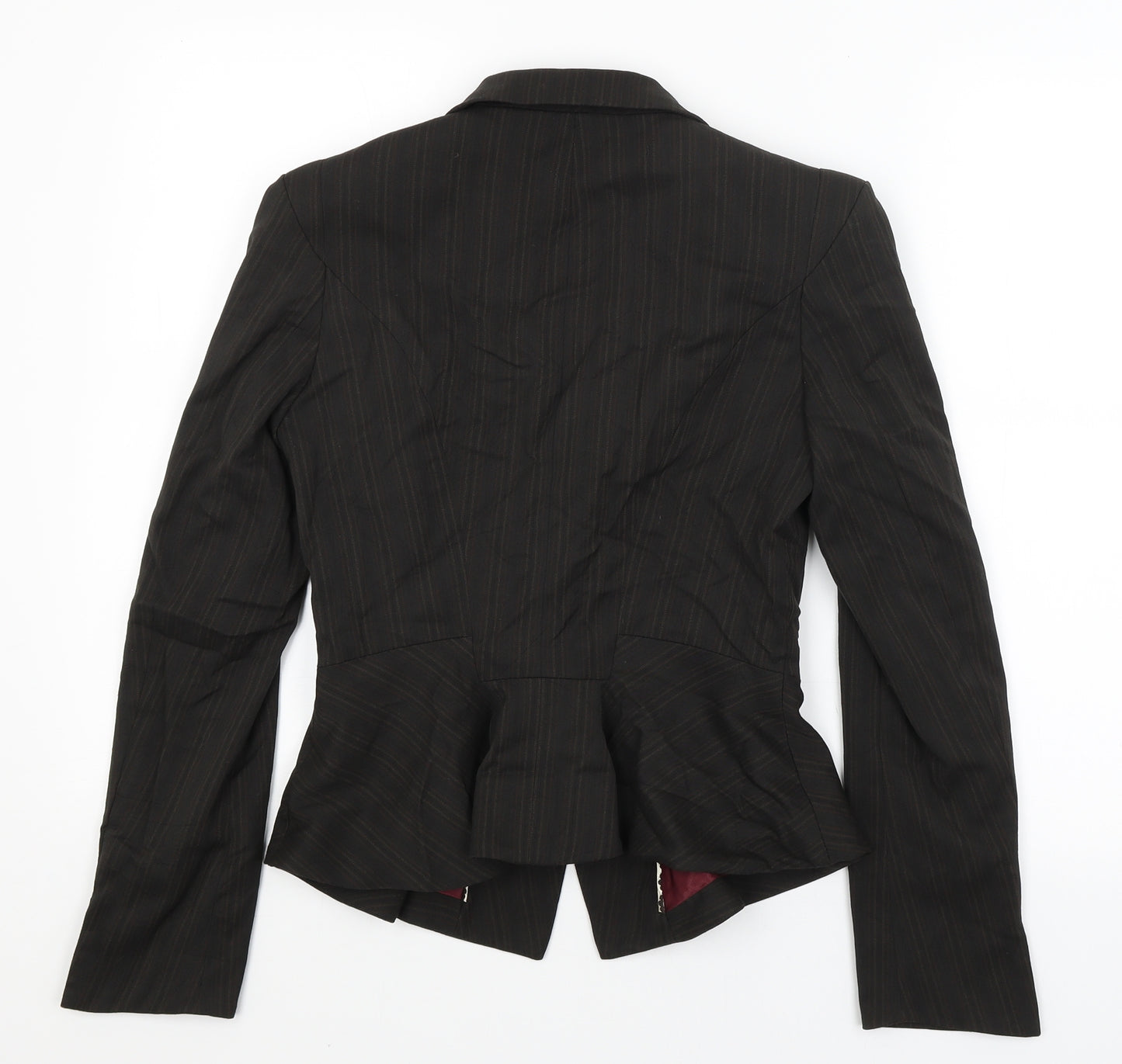NEXT Womens Black Striped  Jacket Blazer Size 8