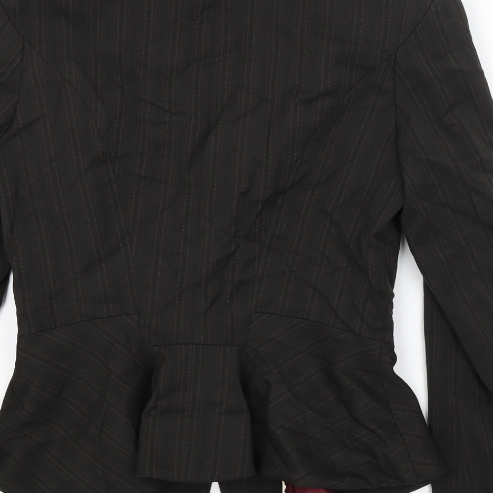 NEXT Womens Black Striped  Jacket Blazer Size 8