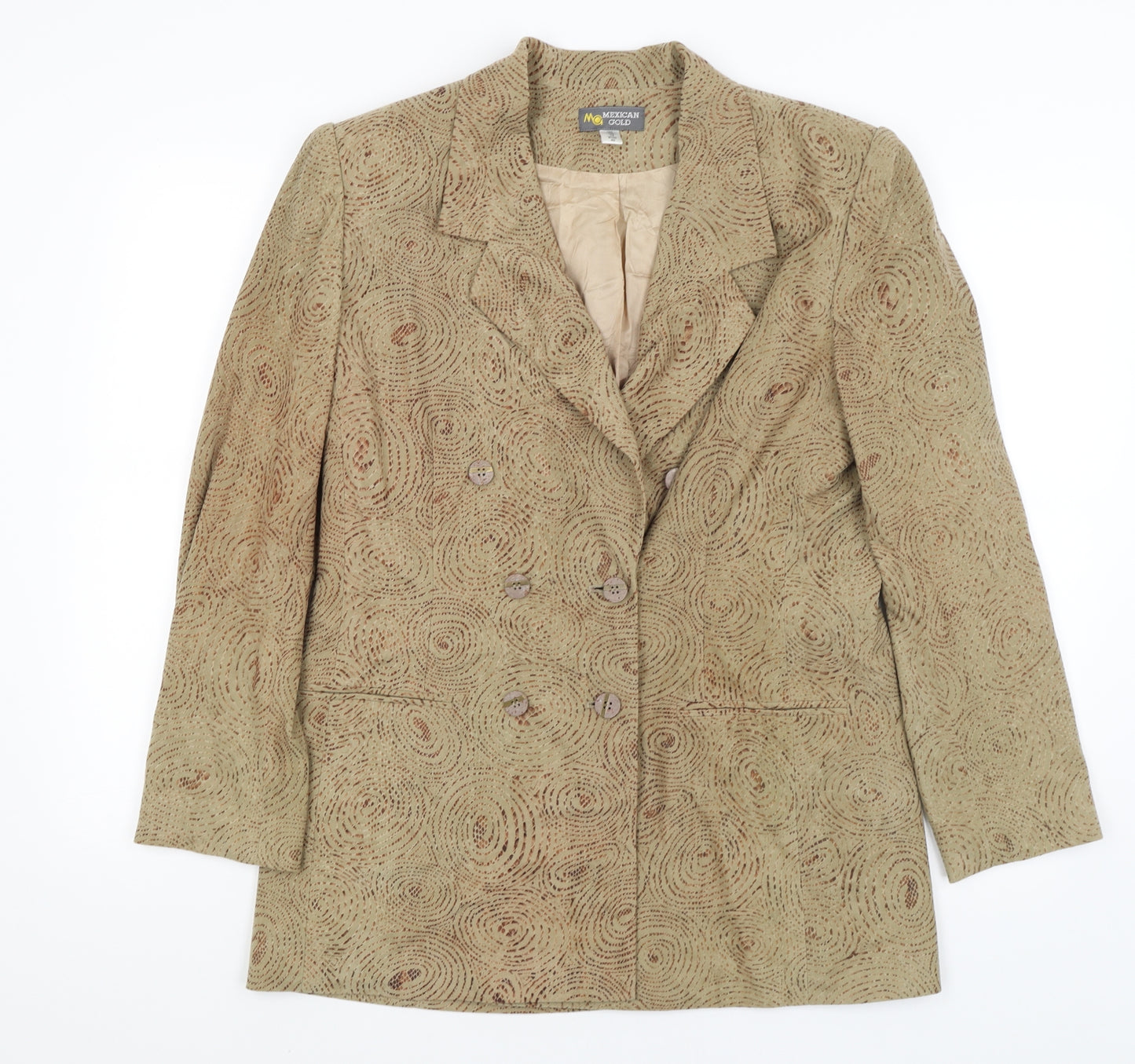 Mexican Gold Womens Gold   Jacket Blazer Size 14