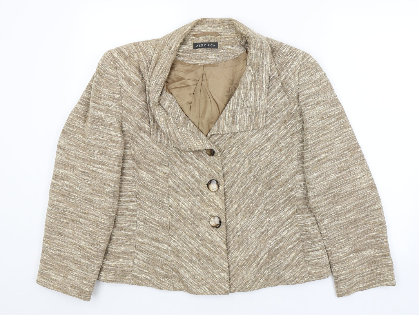 Alex & Co Womens Beige   Jacket Blazer Size 18