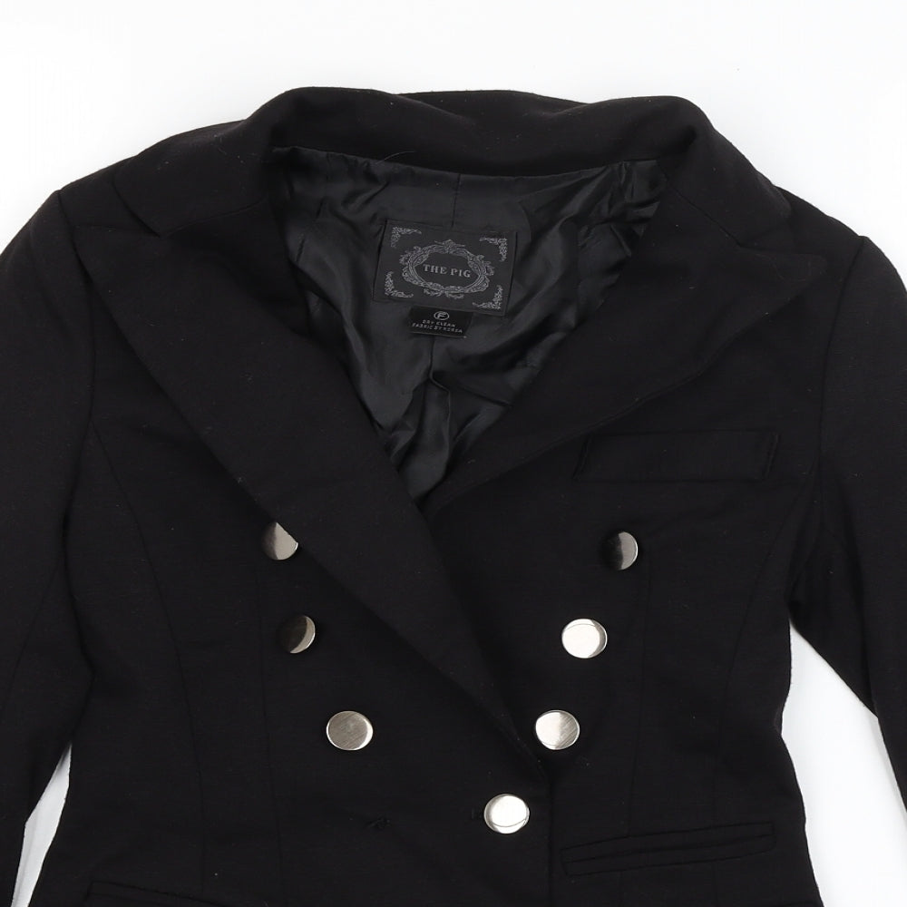 The Pig Womens Black   Jacket Blazer Size 6
