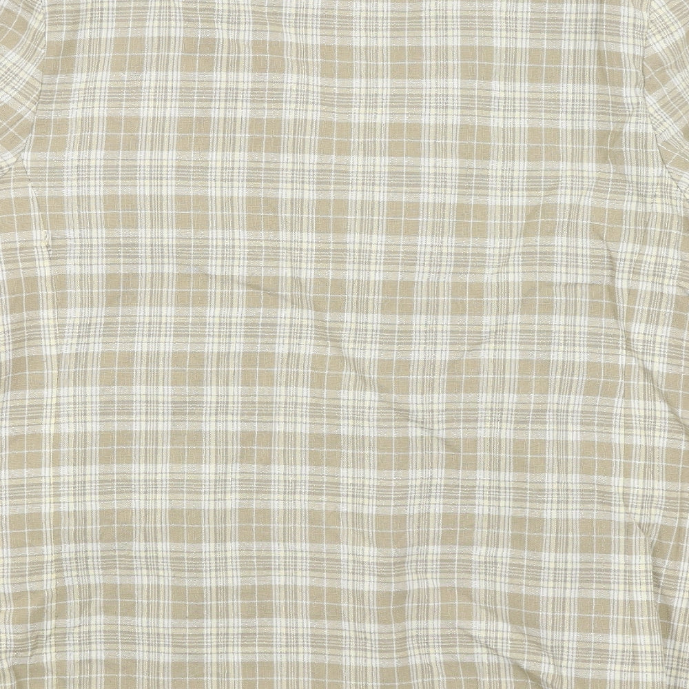 Bonmarche Womens Beige Plaid  Jacket Blazer Size 22