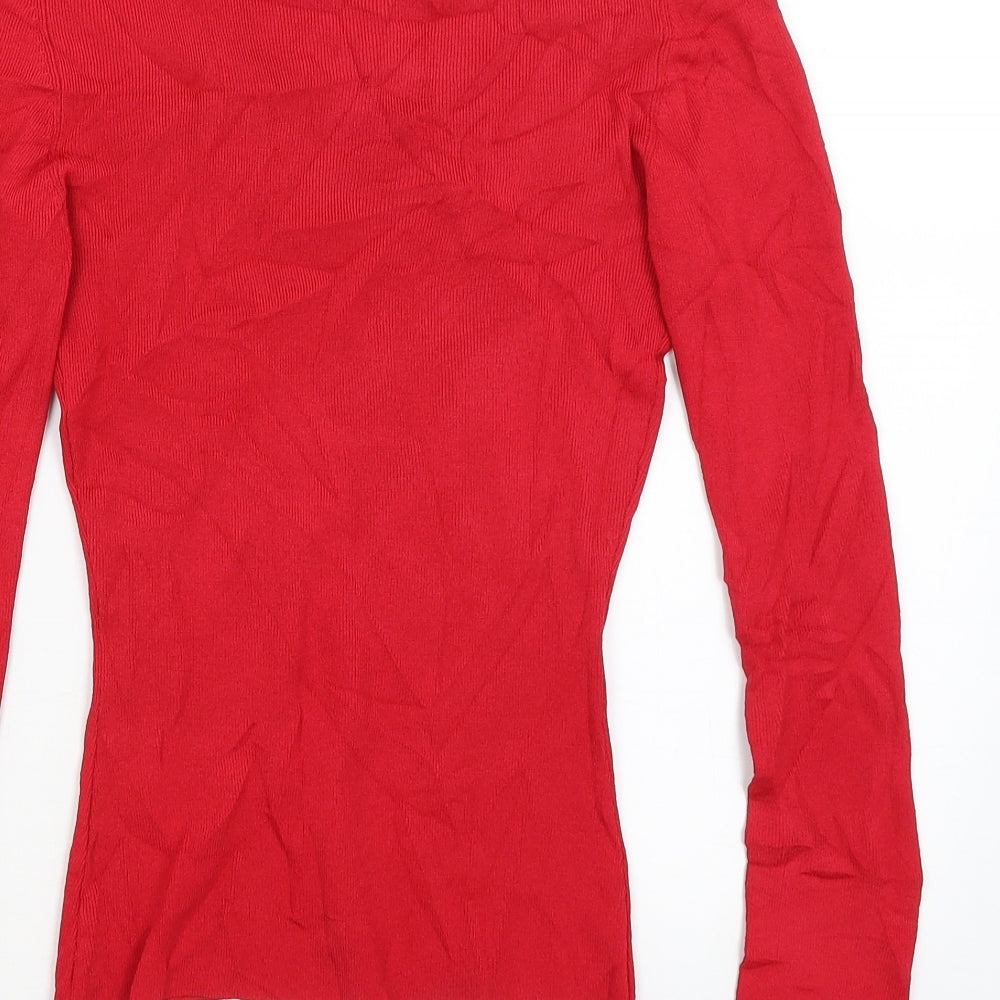 Evie Womens Red   Basic T-Shirt Size 12