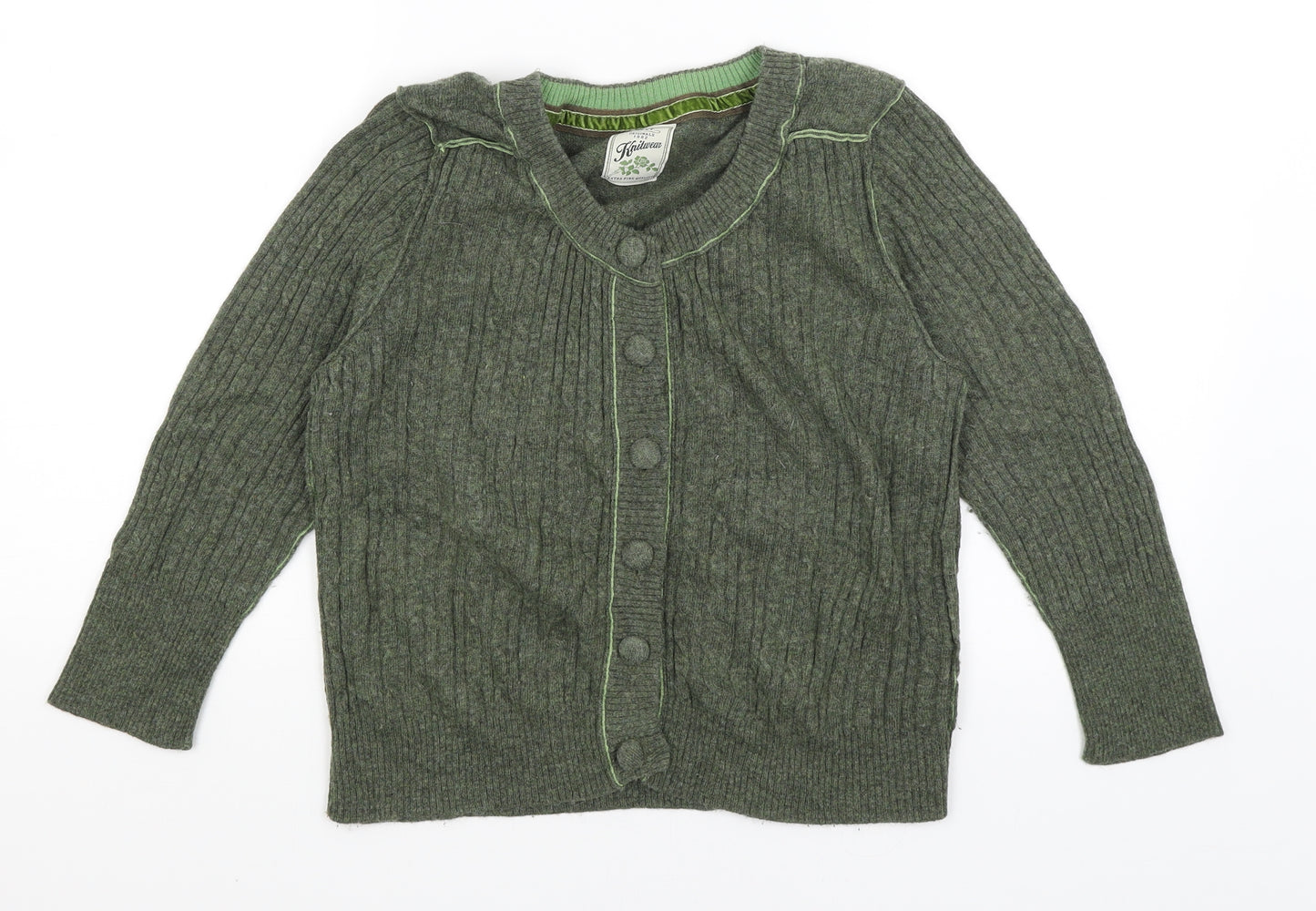 NEXT Womens Green   Cardigan Jumper Size 12