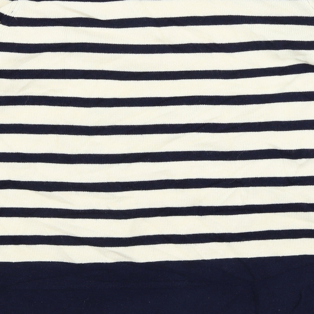 Jasper Conran Womens Ivory Striped  Pullover Jumper Size 10