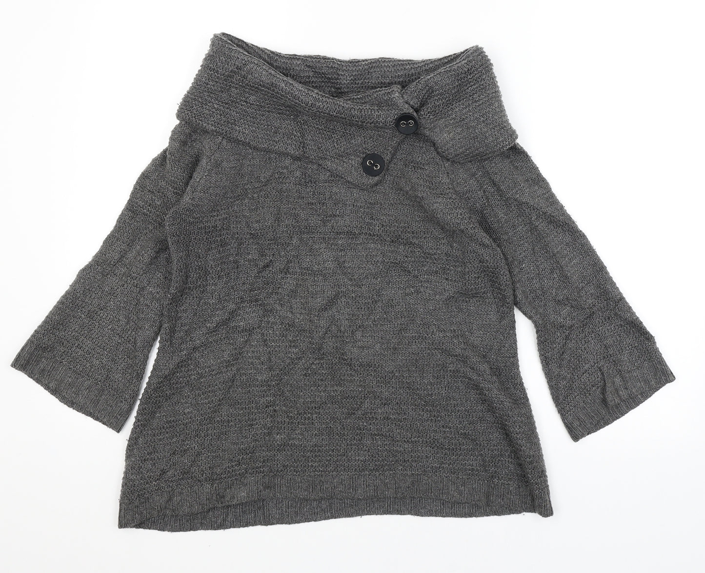 M&S Womens Grey   Pullover Jumper Size 8