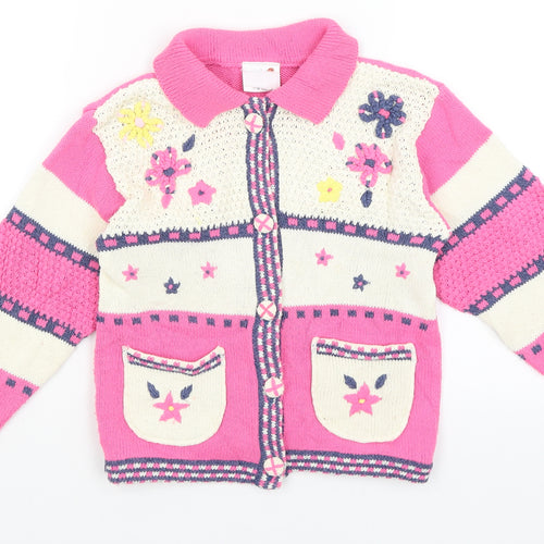 Ladybird Girls Pink   Cardigan Jumper Size 4-5 Years