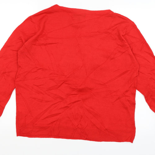 Primark Womens Red   Pullover Jumper Size 16  - Penguin