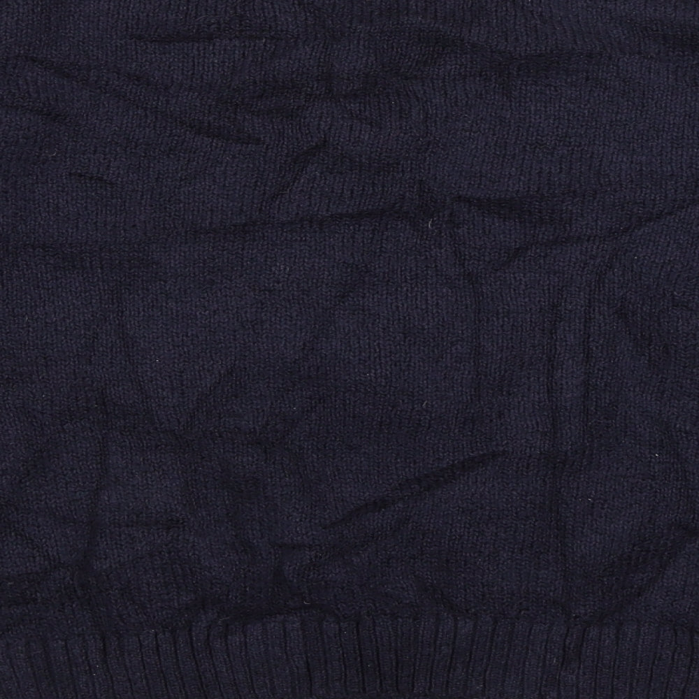 M&S Womens Blue Floral  Pullover Jumper Size 12