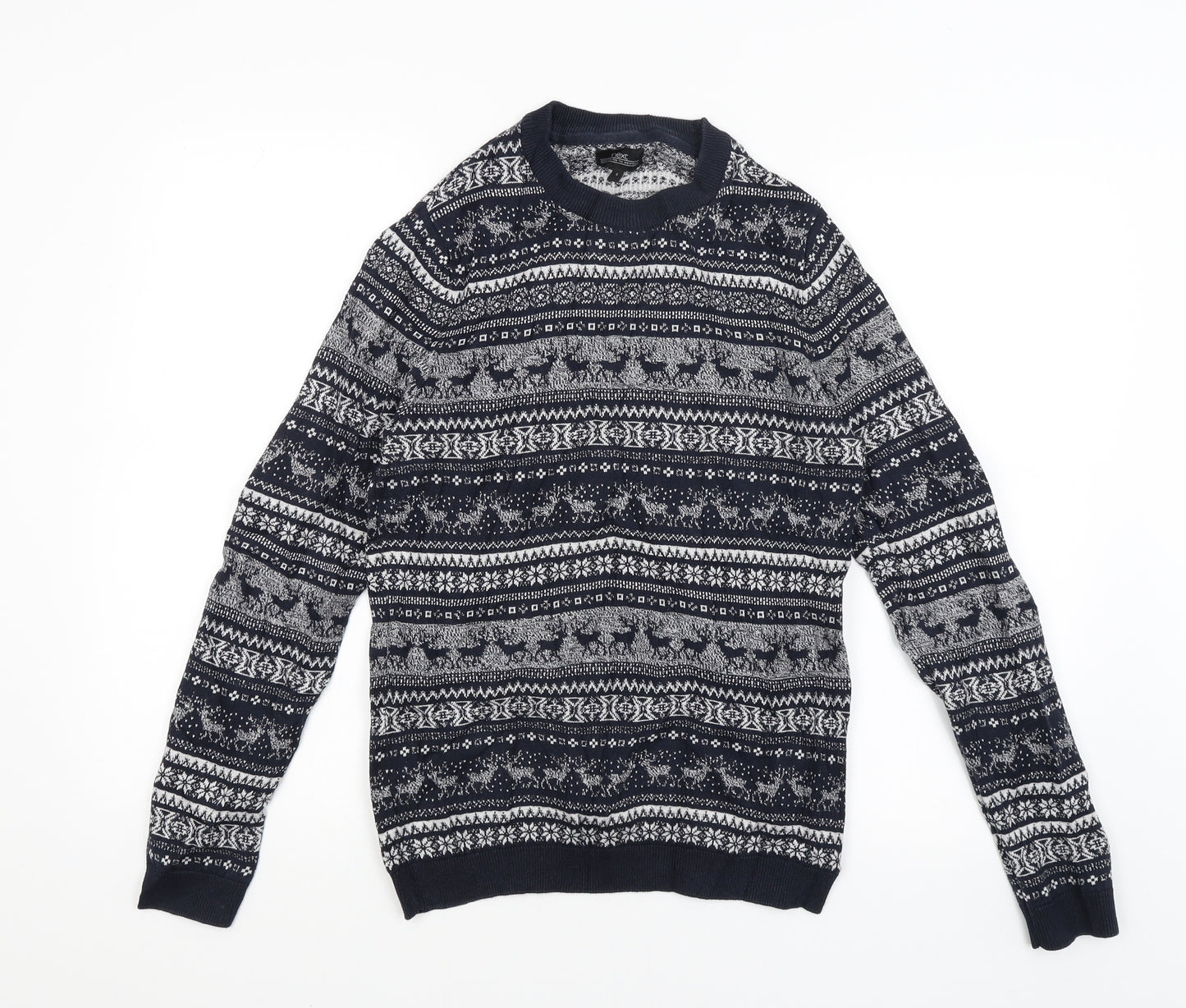 NEXT Mens Blue   Pullover Jumper Size S  - Christmas