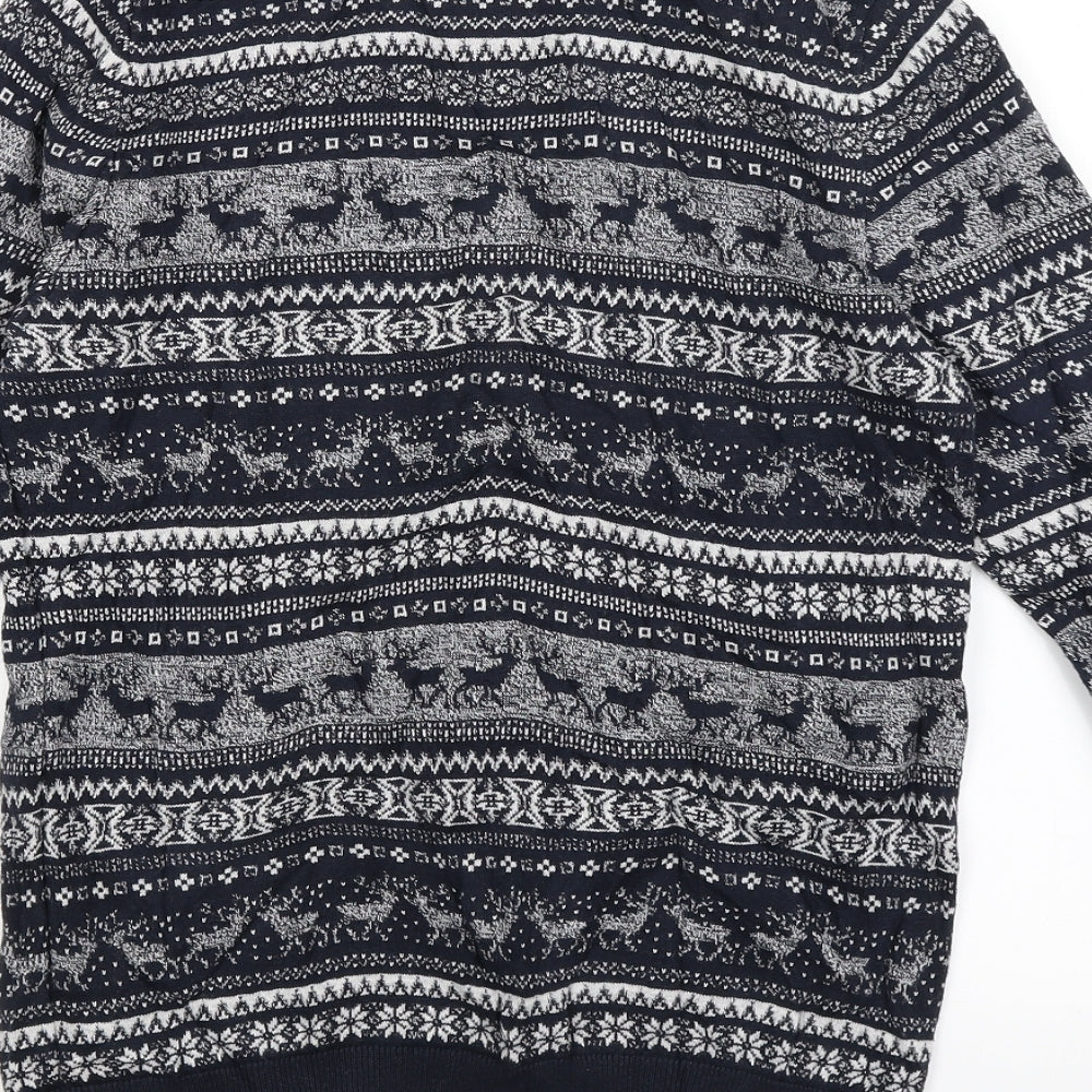 NEXT Mens Blue   Pullover Jumper Size S  - Christmas