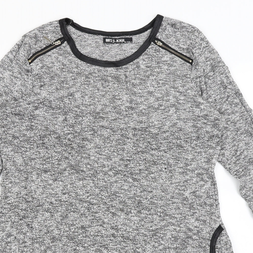 Miss KNH Womens Grey   Pullover Jumper Size XL