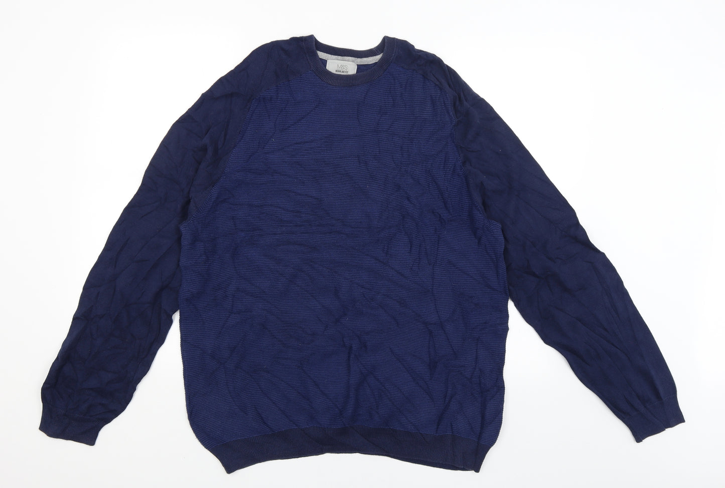 M&S Mens Blue   Pullover Jumper Size XL