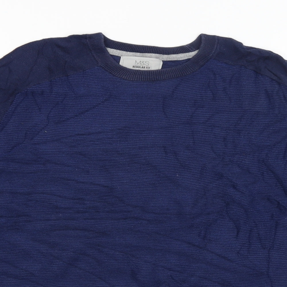M&S Mens Blue   Pullover Jumper Size XL