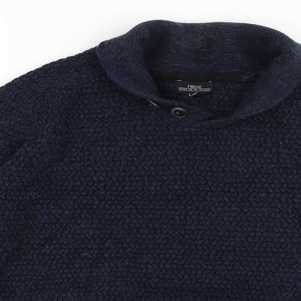 NEXT Mens Blue   Henley Jumper Size M