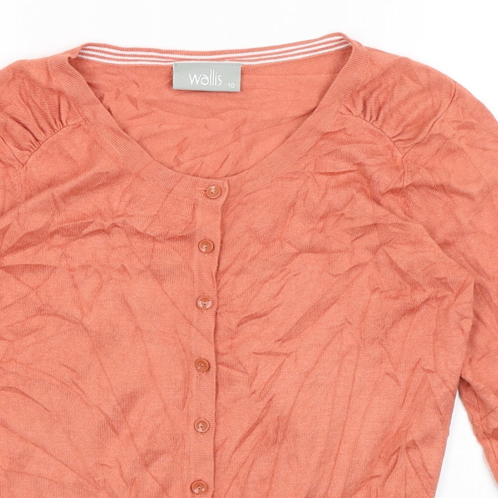 Wallis Womens Orange   Cardigan Jumper Size 10