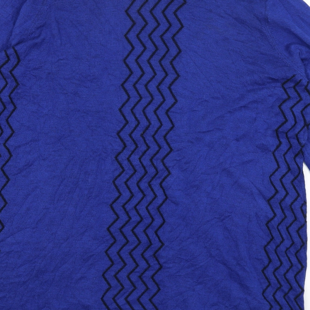Per Una Womens Blue   Wrap Jumper Size 20