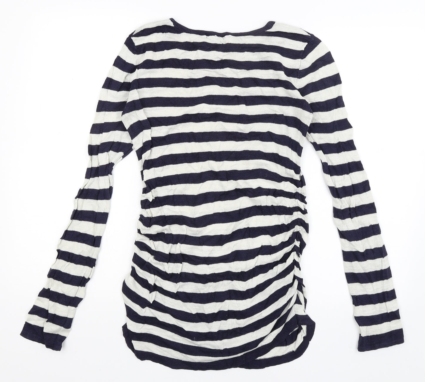 H&M Womens Blue Striped  Basic T-Shirt Size M