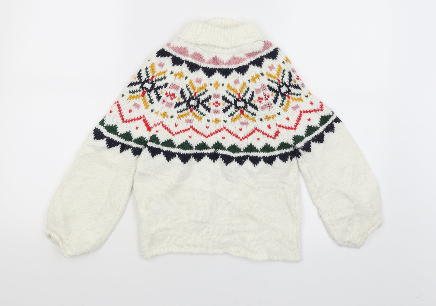 M&S Girls White   Pullover Jumper Size 6-7 Years