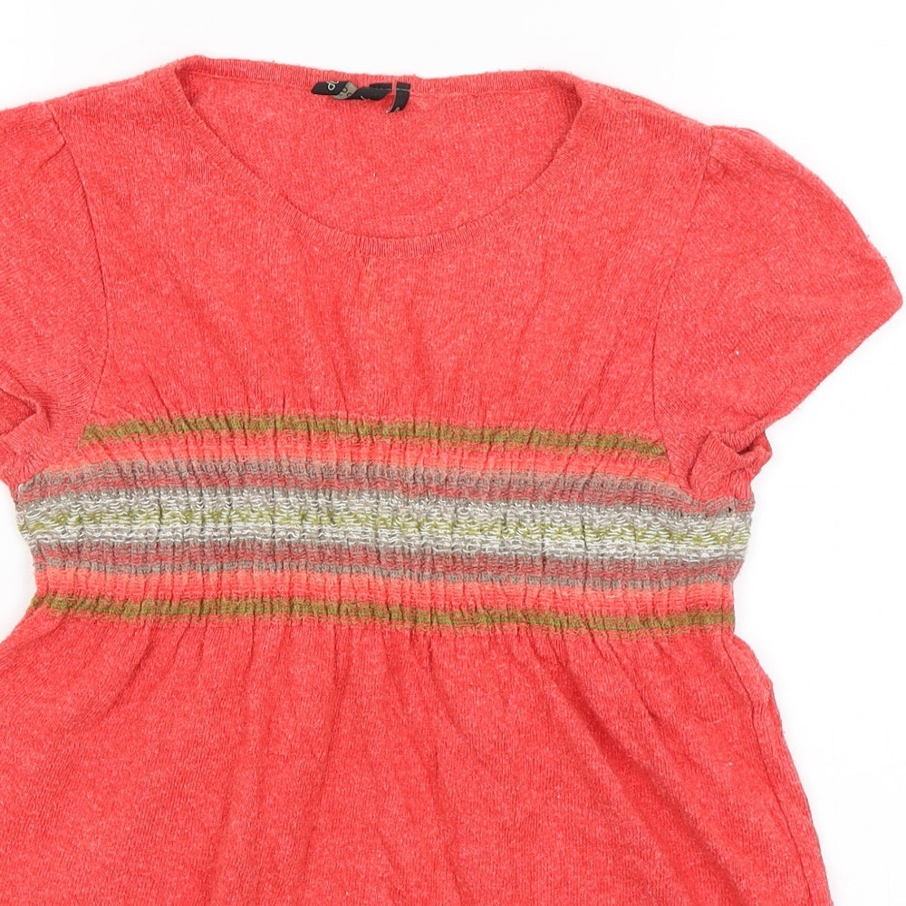 Topshop Womens Red   Basic T-Shirt Size 8