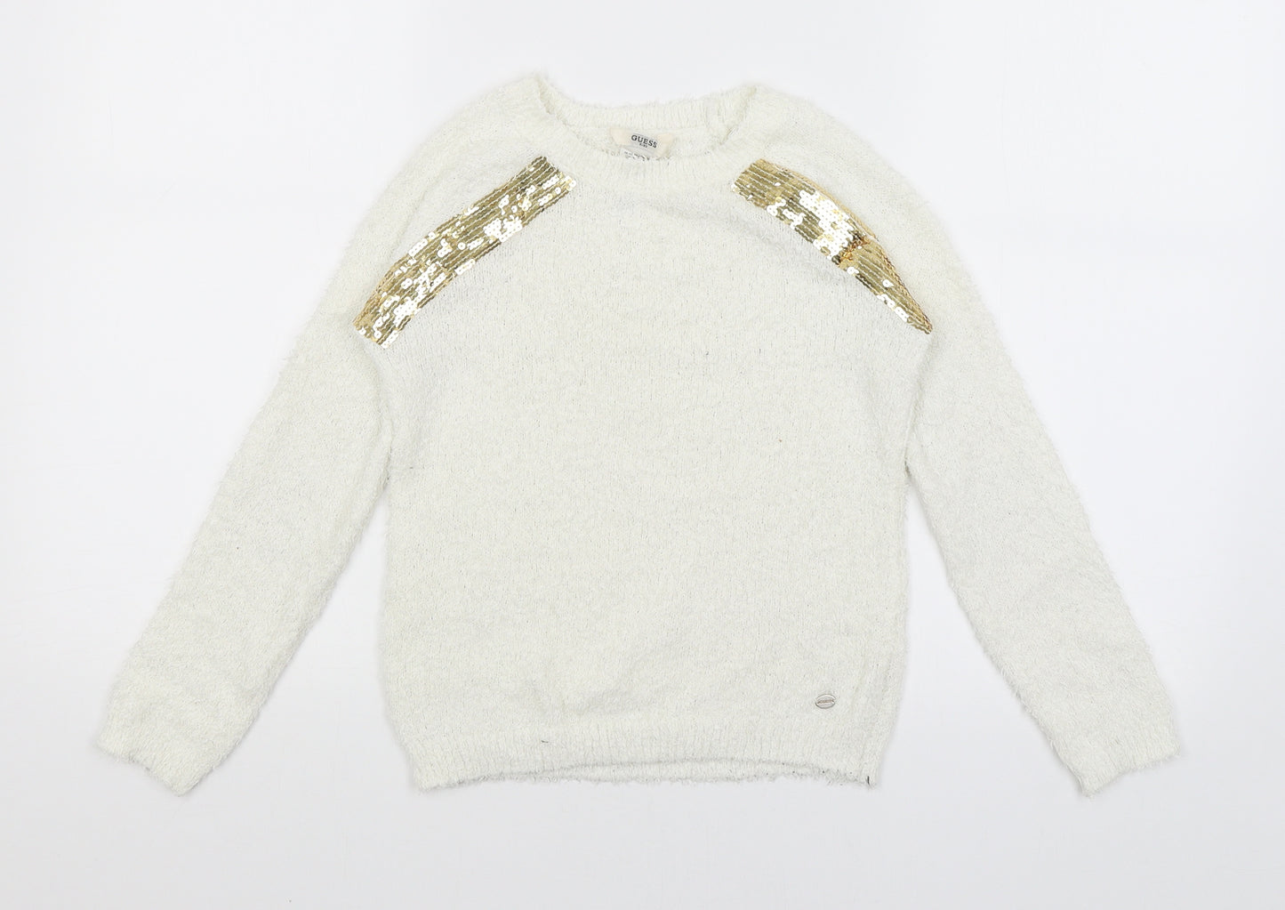 GUESS Girls White   Pullover Jumper Size 11-12 Years