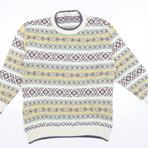 St Michael Mens White   Pullover Jumper Size L