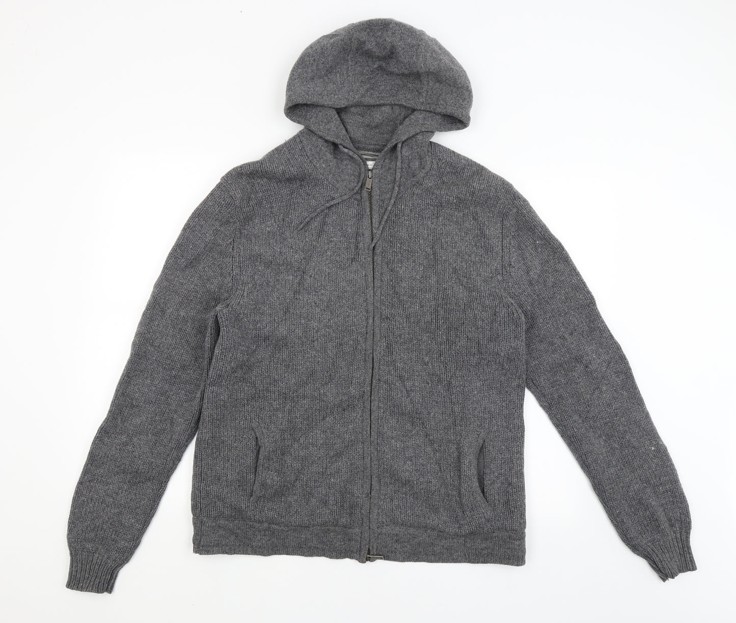 Nigel Hall Mens Grey   Full Zip Hoodie Size L