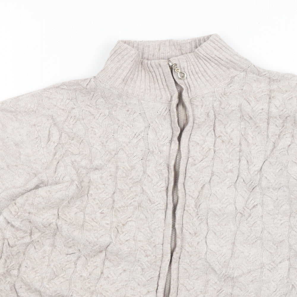 Preworn Womens Pink   Full Zip Jumper Size 10