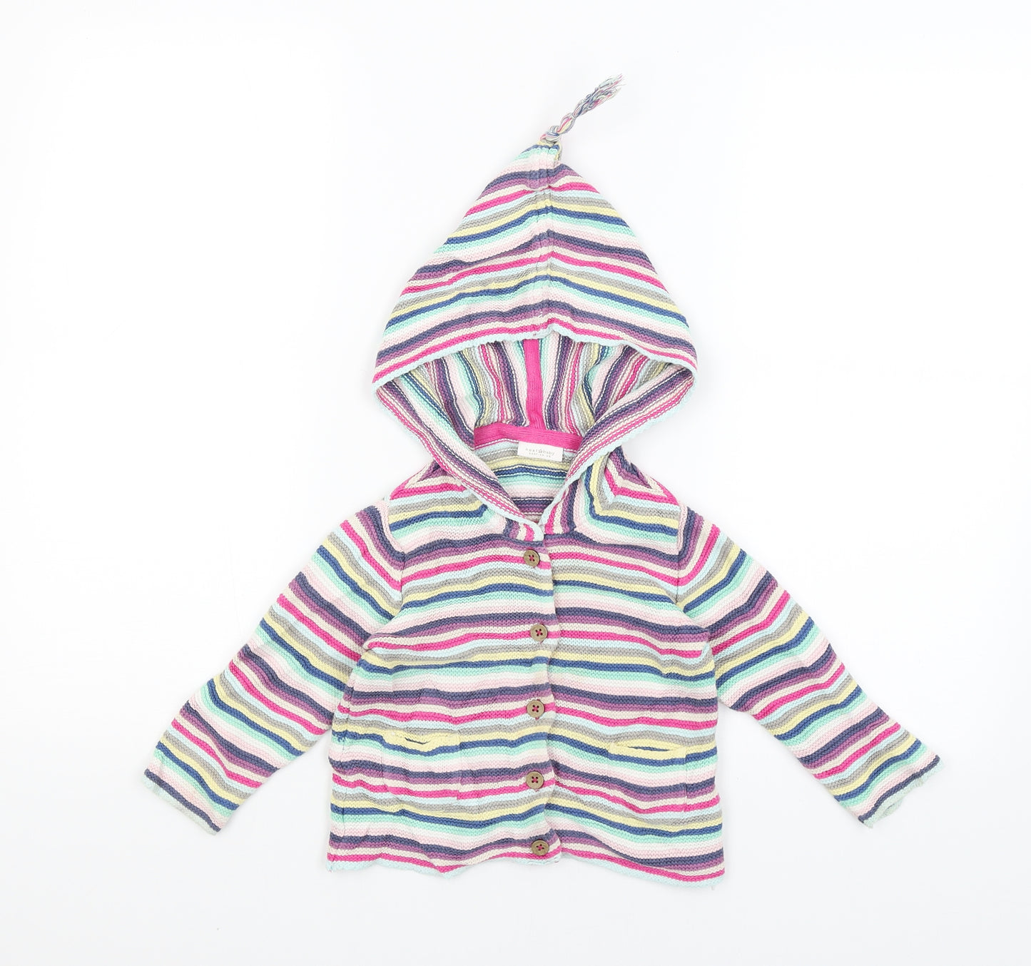 NEXT Baby Multicoloured Striped  Cardigan Jumper Size 12-18 Months