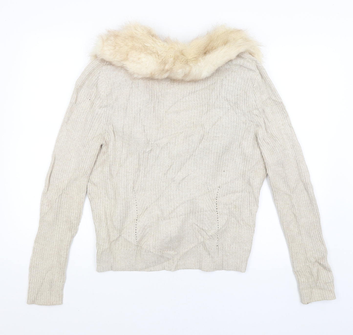 Per Una Womens Beige   Cardigan Jumper Size 14