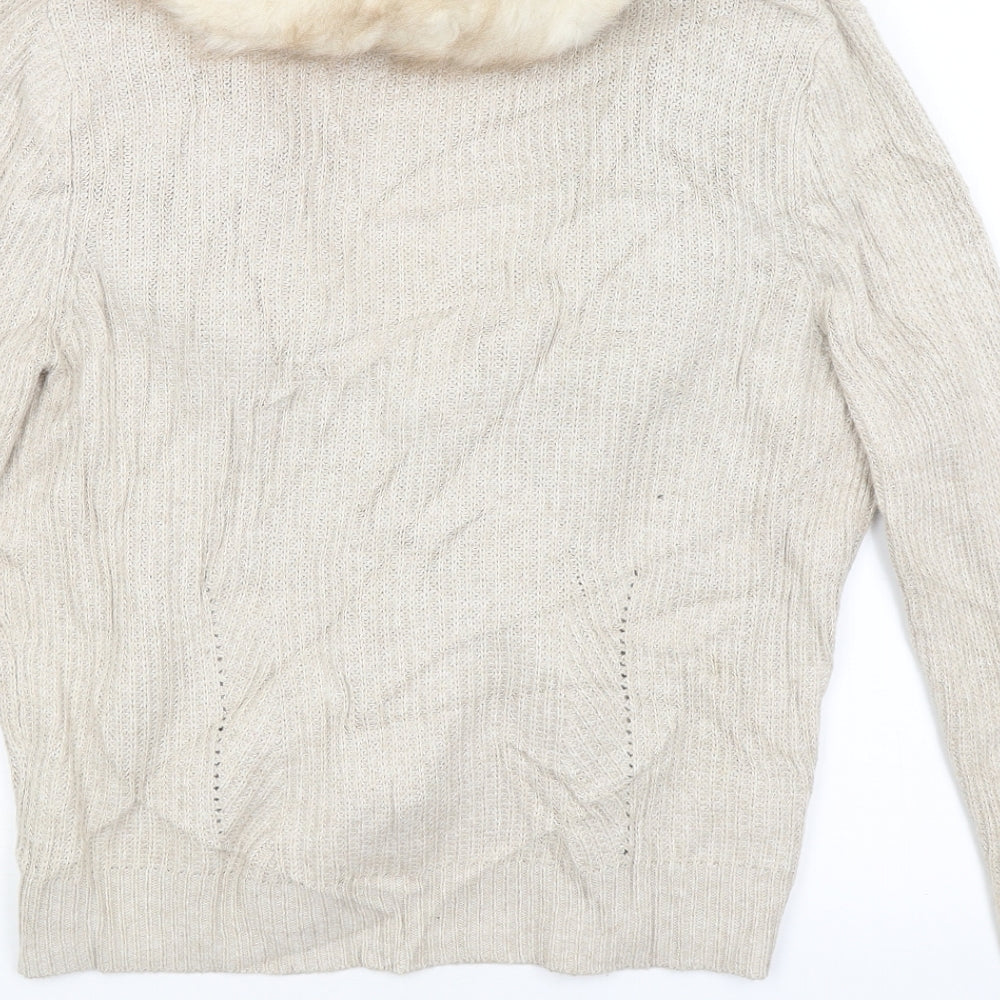 Per Una Womens Beige   Cardigan Jumper Size 14