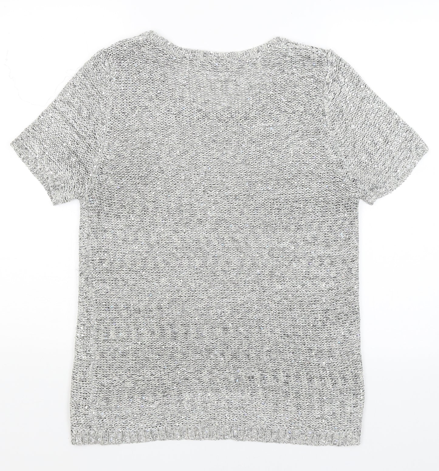 M&S Womens Silver   Basic T-Shirt Size 16