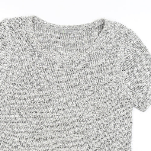 M&S Womens Silver   Basic T-Shirt Size 16