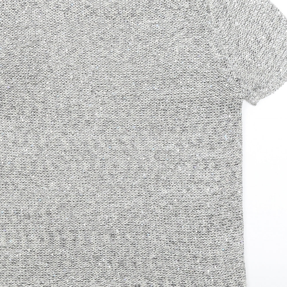 M&S Womens Silver   Basic T-Shirt Size 16