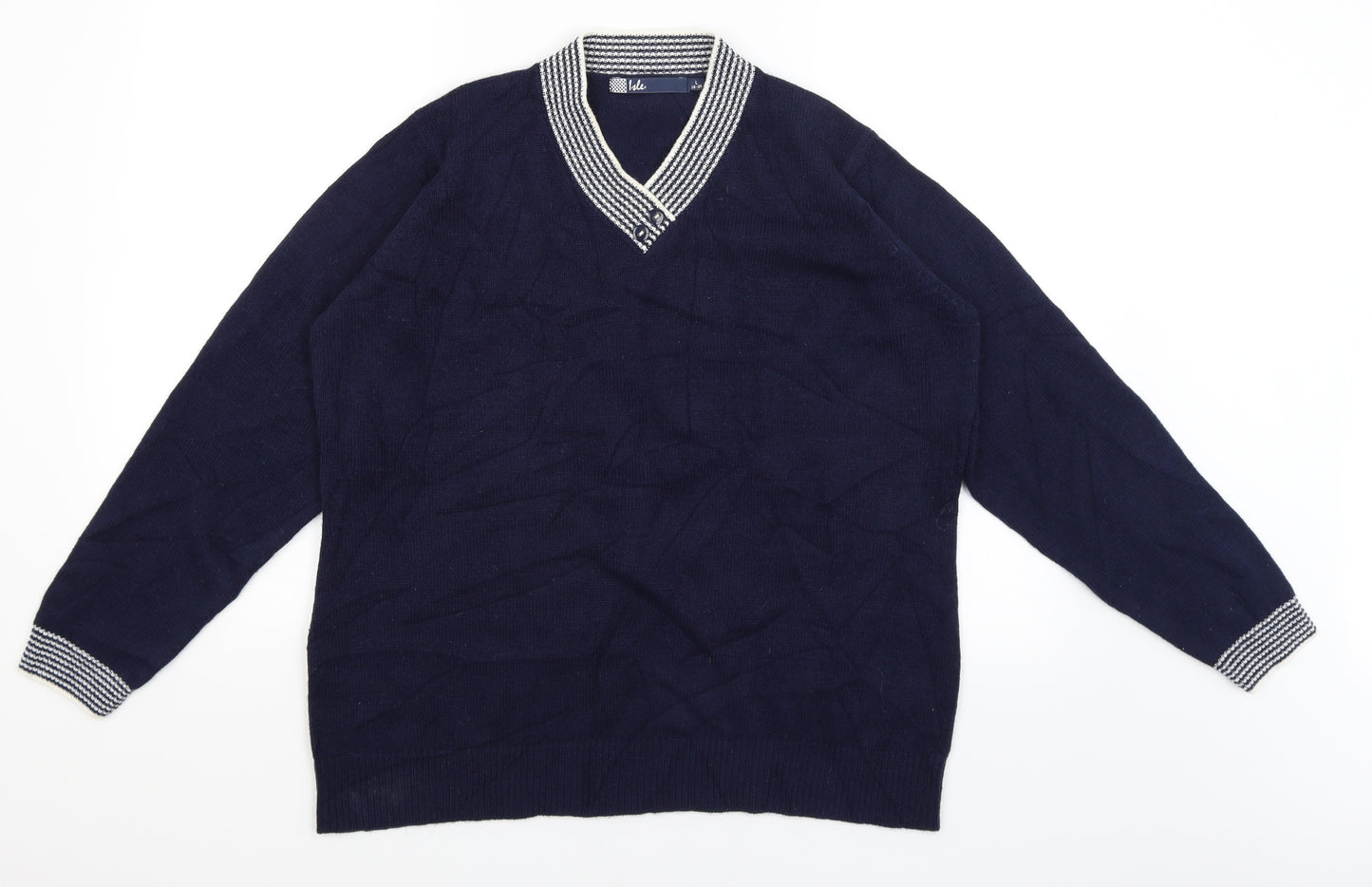Isle Womens Blue   Pullover Jumper Size 20