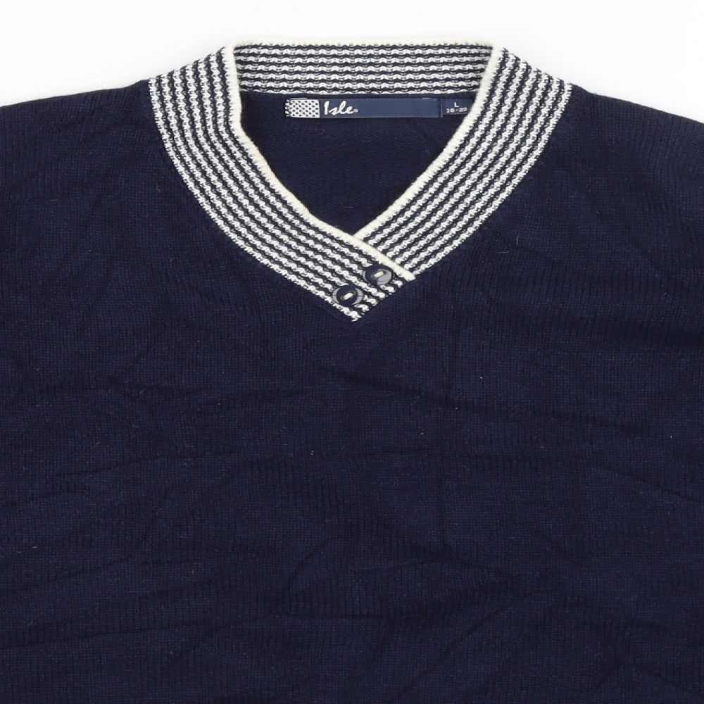 Isle Womens Blue   Pullover Jumper Size 20