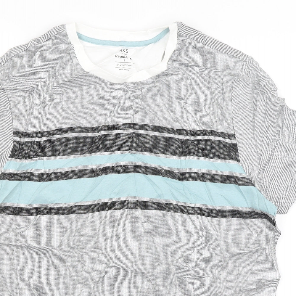 M&S Mens Grey    T-Shirt Size L