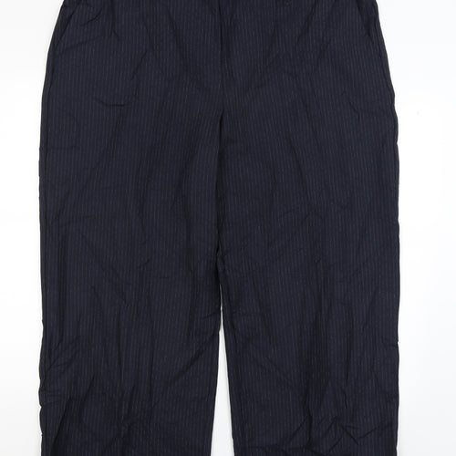 M&S Womens Blue   Dress Pants Trousers Size 22 L28 in