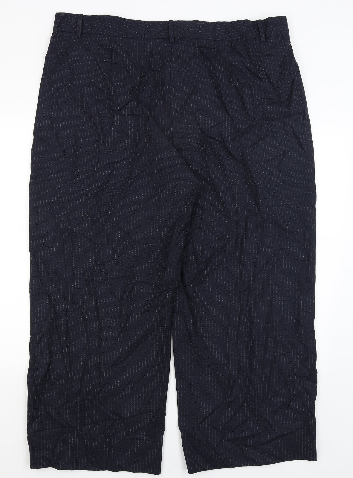 M&S Womens Blue   Dress Pants Trousers Size 22 L28 in