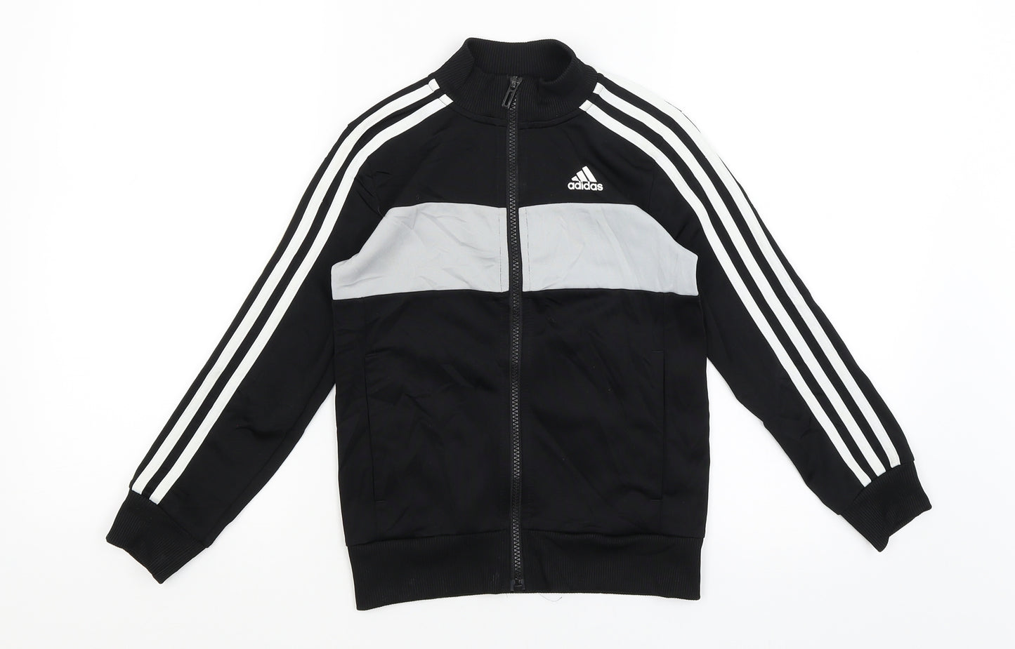 adidas Boys Black   Full Zip Jumper Size 7-8 Years