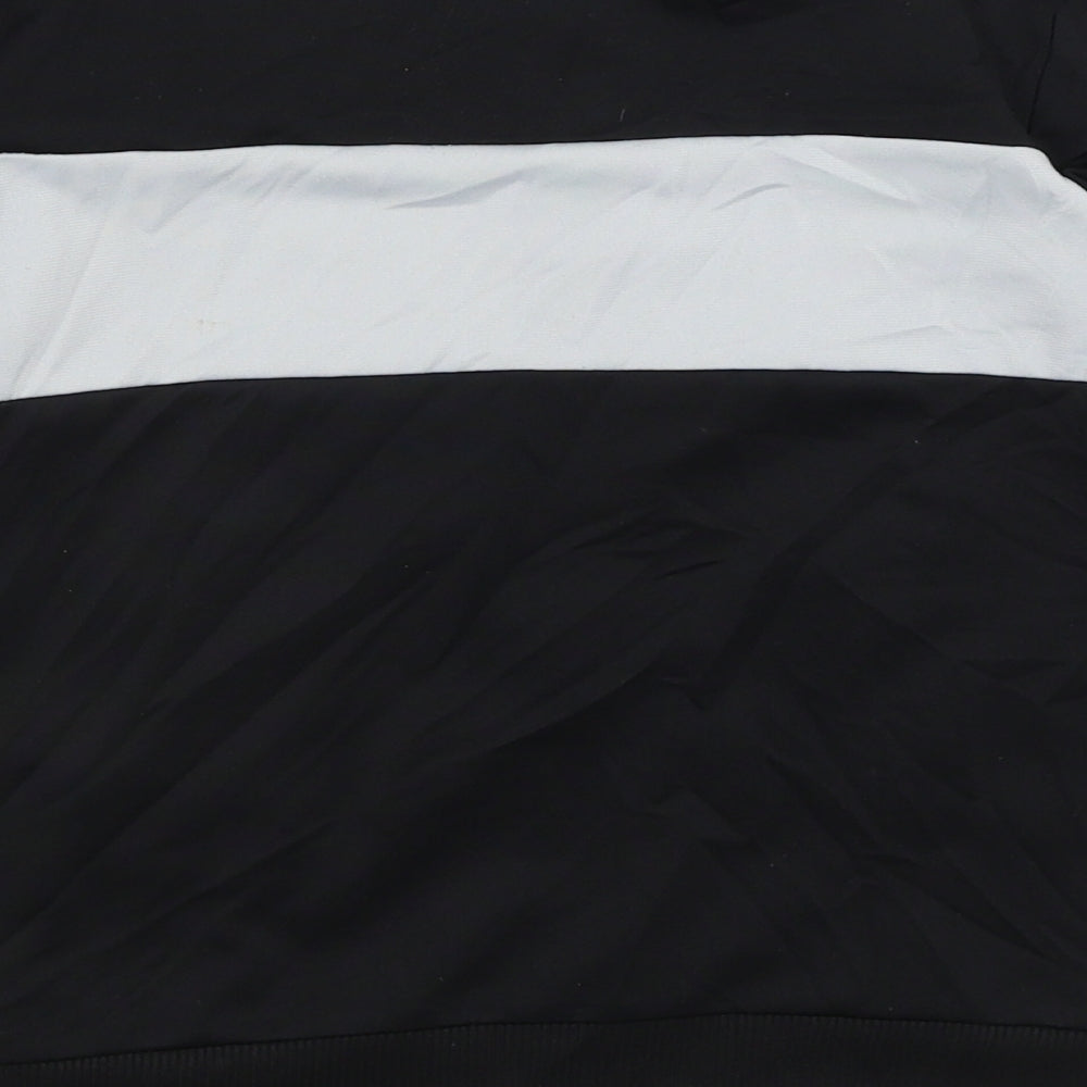 adidas Boys Black   Full Zip Jumper Size 7-8 Years