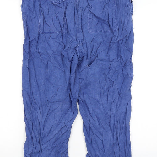 M&S Womens Blue   Trousers  Size 14 L24 in