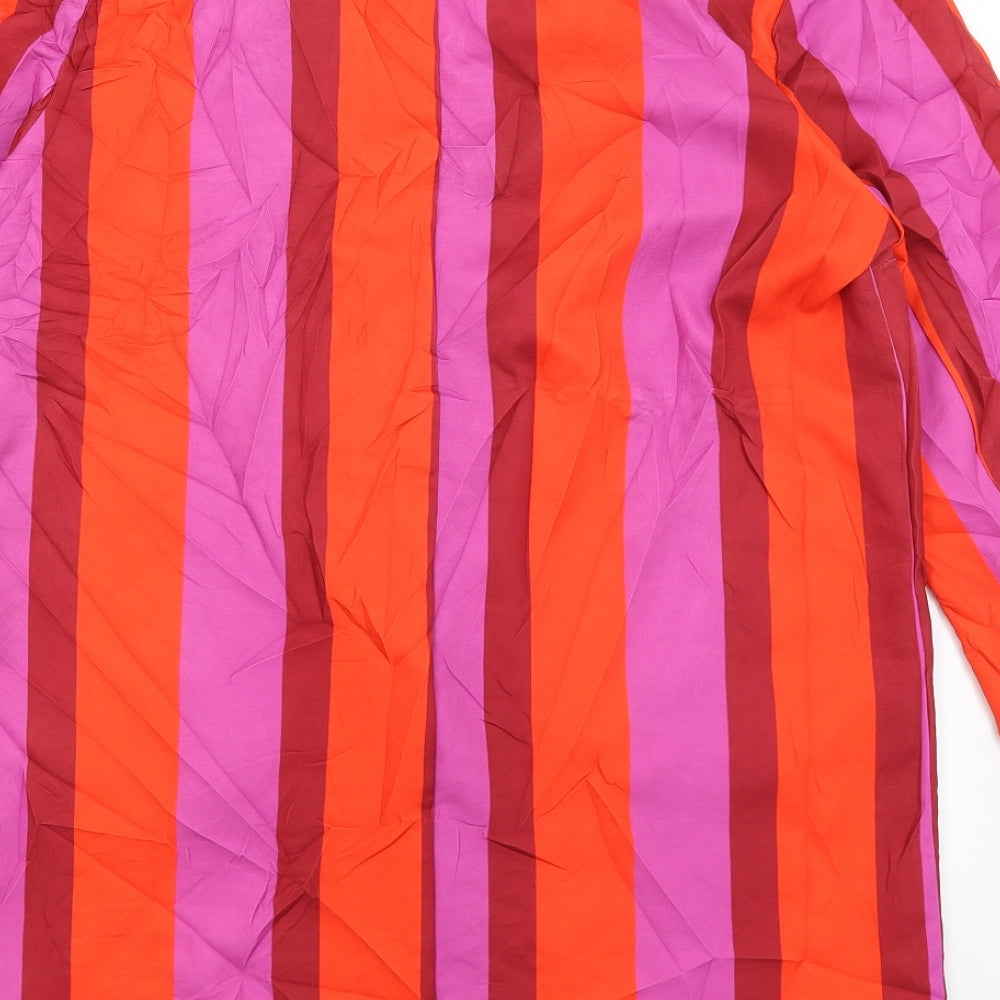 Missguided Womens Pink Striped  Jacket Blazer Size 16