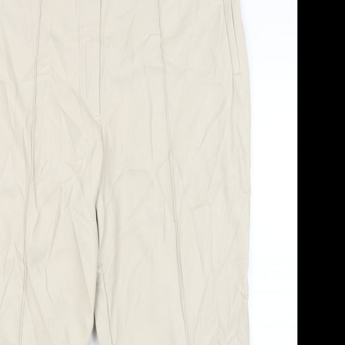 M&S Womens Ivory   Cropped Trousers Size 18 L23 in