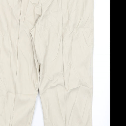 M&S Womens Ivory   Cropped Trousers Size 18 L23 in
