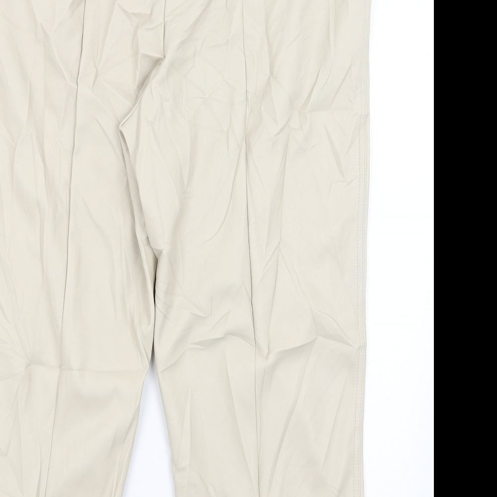 M&S Womens Ivory   Cropped Trousers Size 18 L23 in