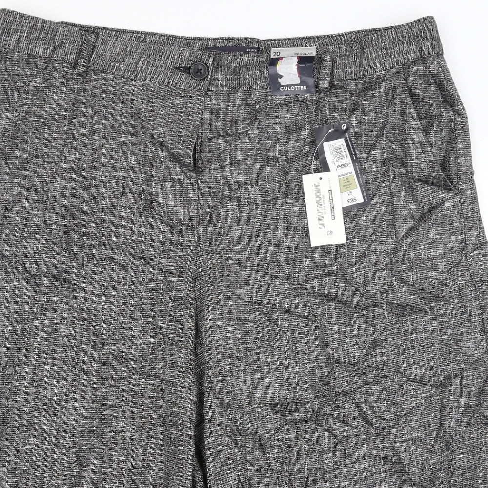 M&S Womens Grey   Culotte Shorts Size 20