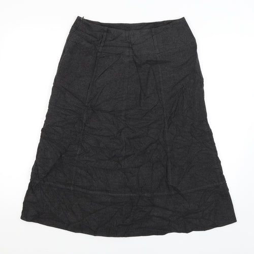 M&S Womens Black   A-Line Skirt Size 14